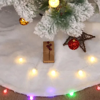 60cm Pom de Crăciun Fusta Alb Faux Blana Crăciun Fericit, Anul Nou, Acasa de Craciun-Decoratiuni de Craciun Copac 2021 Pentru Copac