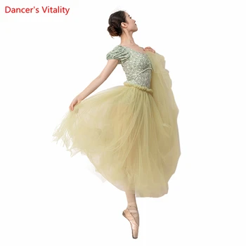 Balet-Dans Rochie pentru Femei Yoga Organism de Formare Costum Gimnastica Arta de Examinare-O bucată de Balon Mâneci Tricouri pentru Fete