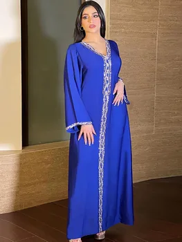 Diamante Jalabiya Mult Arabă Rochie De Petrecere De Seara De Banchet Caftan Marocan Arabia Dubai Abaya Femeile Musulmane Ramadan Eid Caftan