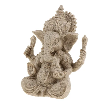Gresie hindus buddha elefant dumnezeu statuie sculptura fengshui figurina decor ornament 4-5 inch