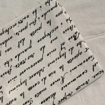 Lenjerie de pat din bumbac Retro Scrisoarea Imprimate Tesatura Material Rezistent DIY Mozaic de Cusut, Quilting Ambarcațiuni Material de Masă Pillowcover