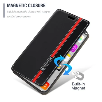 Pentru Ulefone Notă 13P Cazul Moda Multicolor inchidere Magnetica din Piele Flip-Caz Acoperire cu Suport Card 6.50 cm