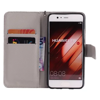 Piele Caz Pentru Huawei P8 Lite 2017 P9 P10 P20 P30 Pro Mate 9 10 20 X Onoare 9 Lite P Smart Stand Funda Acoperă Cu Suport Card