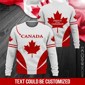 PLstarCosmos 3Dprint mai Nou Mândru Canada Flag Echipa Nume Personalizat Art Amuzant Harajuku Cauzal Unic, Unisex Hanorace/Tricou/Zip A5