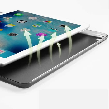 QIJUN Caz Pentru iPad 2 3 4 9.7 inch Fundas Pentru ipad2 ipad3 ipad4 A1395 A1416 A1460 PC-ul Înapoi PU Piele Smart Cover Auto Somn