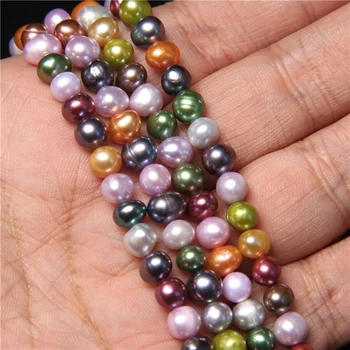 Un Grad Natural de Cultură Curcubeu de apă Dulce Pearl Margele de Culoare Mixt de 6-7mm Perles Pentru a Face Bijuterii Vrac Margele Spacer 14