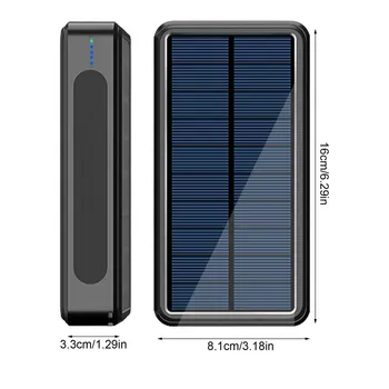 Încărcător Solar Power Bank 30000 MAh Încărcare Rapidă Portabil Încărcător De Rezervă Externe Acumulator Pachet Incarcator Pentru Telefon Camping În Aer Liber